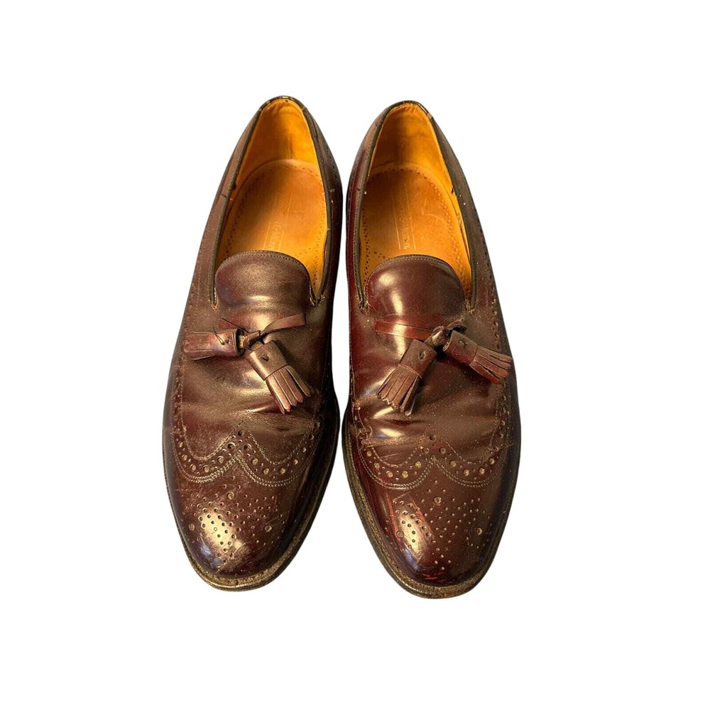 Vintage Johnston & Murphy Brown Tassel‎ Loafers 10.5 Good Condition
